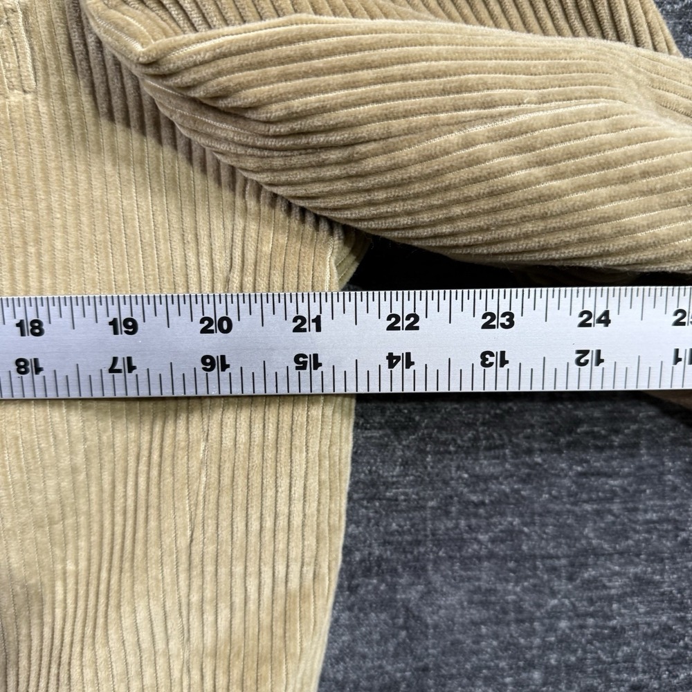 Vintage Lands End Blazer Mens 42R Tan Corduroy 2 Button Leather Elbow Pad Coat - Picture 10 of 13